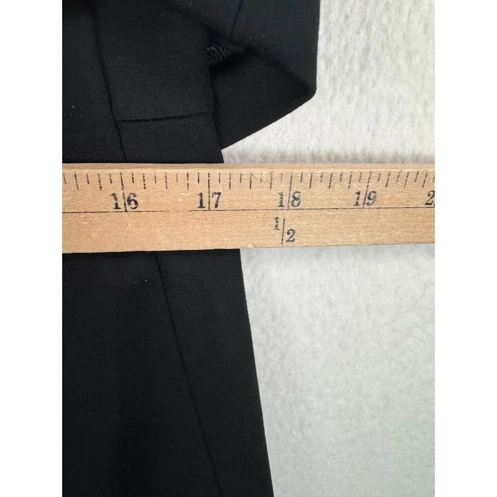 Spanx ponte overlay fitted midi dress minimalist stretch preppy‎ black XL